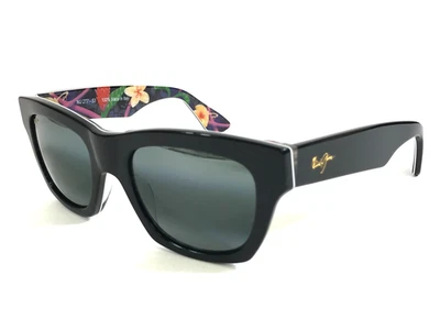 Gafas de sol Maui Jim Charlie Lyon MJ277-53 arte negro brillante con lentes gris neutro Foto 1 de 4