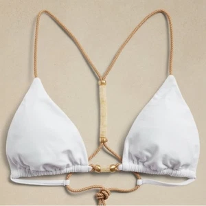 ViX Swimwear by Paula Hermanny Solid BROOKE T Back Bikini Top -  White - Size XL - Picture 1 of 5
