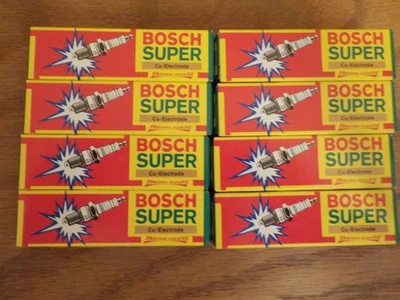 Set 8 BOSCH SUPER 7585 Spark Plugs HR10BC New Old Stock, Cu-Electrode - Image 1 of 2