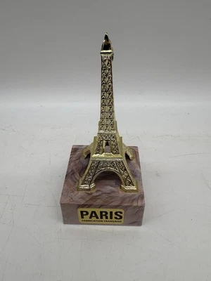 Estatuilla base imitación mármol coleccionable de 4" recuerdo de la Torre Eiffel París de colección Foto 1 de 4