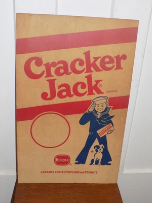 Vintage Cracker Jack Cardboard Store Poster - Image 1 of 2