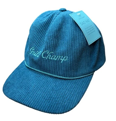 Parrilla de pana Champ cinco paneles gorra de bola ajustable sombrero de papá azul verdoso Foto 1 de 4