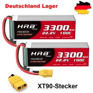 2Stück 22,2V 3300mAh 6S Lipo Akku XT90 für RC Drohne Hubschrauber Auto LKW Boat - Bild 1 von 6