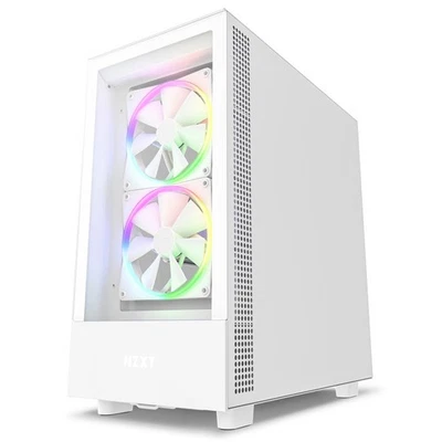 NZXT H5 Elite Midi Tower PC Bianco ATX EATX micro ATX CC-H51EW-01 - Immagine 1 di 4