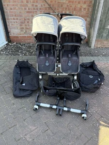 Bugaboo Donkey 2 Duo Double Pushchair - Grey Melange Hoods - From Newborn - Picture 1 of 5