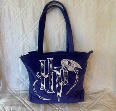 Bolso de Mano Vera Bradley Bosque Prohibido Harry Potter Púrpura Terciopelo Edredón Búho Foto 1 de 4