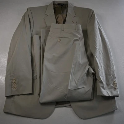 Jos A Bank 44R 38x30 Caqui Algodón Gordon Hombres Chaqueta Pantalones Traje Foto 1 de 4