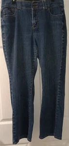 Lane Bryant Damen enger Bauch Technologie gerades Bein Größe Jeans 14 - Bild 1 von 9