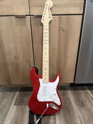 Rock Band 4 Fender Stratocaster Harmonix 91161  Red Guitar Xbox One Works - Image 1 of 4