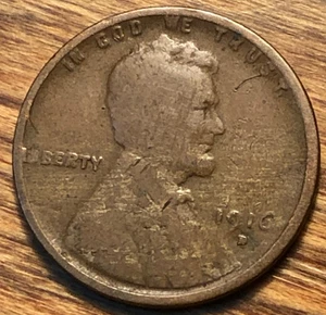 1916-D Lincoln Wheat Cent Woody Improper Alloy Mix Error Unique Eye Appeal Coin - Picture 1 of 4