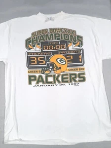 Casco punto singolo vintage XL 1997 Green Bay Packers Super Bowl XXXI Champions - Foto 1 di 11