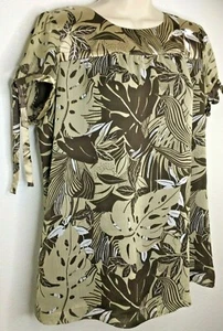 Top túnica de medios mixtos Apt 9 para mujer talla L forrada mangas cortas - Imagen 1 de 11