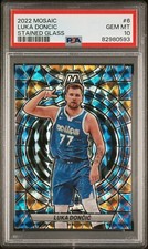 2022-23 Panini Mosaic Stained Glass #6 Luka Doncic Mavericks PSA 10 Gem Mint SSP