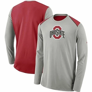 Ohio State Buckeyes NIKE Dri Fit Scarlet & Gray Men's Adult Shirt Size S - Picture 1 of 2