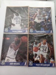 NBA Hoops Action Photos, Set Of 4 Minnesota Timberwolves Photos, Circa 1990-1991 - Bild 1 von 9