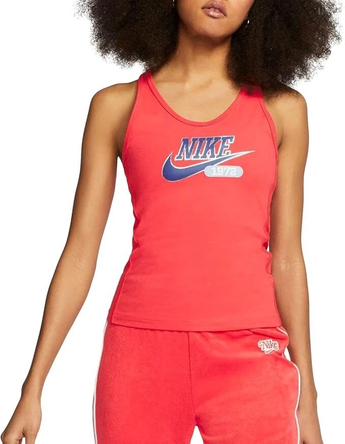 Nike Womens Sportswear Heritage 1972 Tank Tops Cz9086 Track Red XL