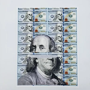 Banconota da 100 dollari Pop Art STAMPA arte originale di New York artista di graffiti PUKE - Foto 1 di 3