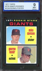 1971 TOPPS #276 MIKE DAVISON/GEORGE FOSTER ISA 9 (RC) GIANTS  *ADT4644