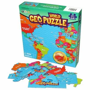 GeoTOYS World GeoPuzzle Jigsaw - geography, education, floor jigsaw puzzle - Picture 1 of 1