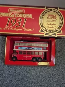 Special Edition Model Of Yesteryear A&C Trolleybus "Diddler" 1931 Y10 - Picture 1 of 12