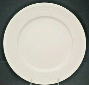 MIKASA BONE CHINA SWIRL WEISS SPEISETELLER ERHÖHTE RINGE - Bild 1 von 3