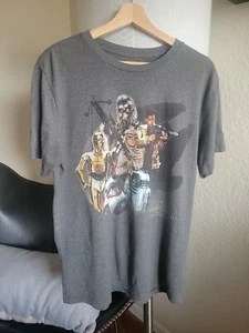 Camiseta Disney Star Wars para hombre talla grande manga corta gráfica cuello redondo gris L - Imagen 1 de 7
