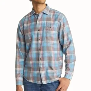 Tommy Bahama Men Long Sleeve Fresno Allover Plaid Camp Shirt Fog Grey NEW 2XLT - Picture 1 of 10