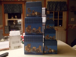 Bob's Boxes Set of 7"Honey Bears",By Sherri Buck Baldwin Nesting Boxes,Lang - Picture 1 of 22
