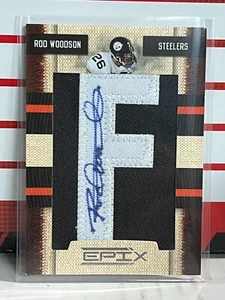 2010 Panini Epix Rod Woodson Letter Patch Auto #/50 Pittsburgh Steelers - Picture 1 of 2
