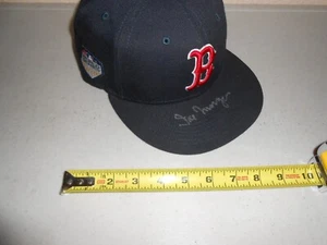 9FIFTY 2018 JOE MORGAN HAND SIGNED BOSTON REDSOX WORLD SERIES CAP HAT MLB MGR - Picture 1 of 8