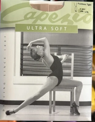 Meia-calça feminina Capezio #1817 ultra macia bronzeada sem pés tamanho G/XL nova - Imagem 1 de 3