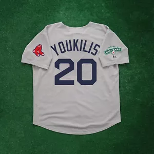 Kevin Youkilis 2012 Boston Red Sox Grey Road Men's Jersey w/ Fenway 100th Patch - Picture 1 of 6