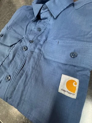 Carhartt Men's Short Sleeve Shirt, Blue - Image 1 of 3