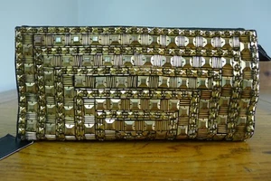 New BCBG MAXAZRIA "LEILA" gold color handbag - Picture 1 of 11