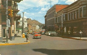 Along Commercial St. Vtg Cars Street Scene  Trinidad, CO Vtg 1961 Postcard  - Picture 1 of 2