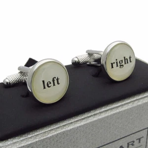 Left & Right Cufflinks by Onyx-Art of London New Gift Boxed CK1020 - Picture 1 of 2