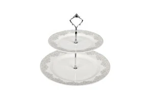 Denby - Monsoon Filigree Silver - Cake Stand - 238371G - Picture 1 of 1