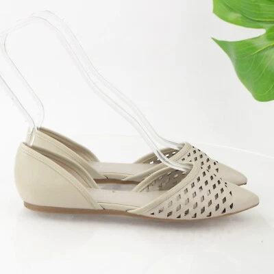 Zapato Franco Sarto Mujer Honesty DOrsay Plano Talla 6.5 Gris Claro Cuero Punta Foto 1 de 4