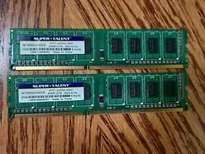 8Gb (2x4Gb) Samsung Super Talent RAM DDR3-1600 W1600UA4GS DDR3-1600 - Picture 1 of 1