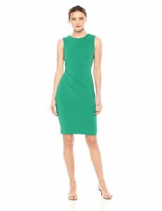 Calvin Klein NWT Meadow Green Sleeveless Dress w Seams details size 10