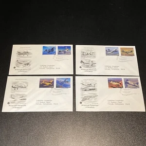 first day issue stamps American advances in aviation 8 stamps On Envelopes - Picture 1 of 10