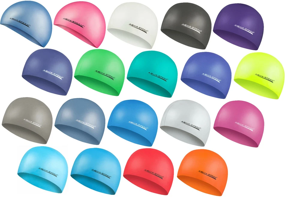 AQUA SPEED Badekappe Badehaube Sporthaube Schwimmhaube MEGA Silikon