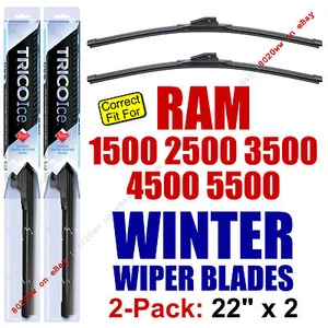 WINTER Wipers 2pk Super-Premium fit 2011+ RAM 1500 2500 3500 4500 5500 - 35220x2 - Picture 1 of 1