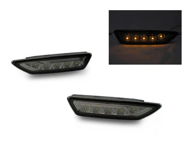 Smoke Amber LED Bumper Side Marker Lights For 2009-12 Mercedes R230 SL Class AMG Foto 1 de 4