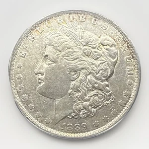 1889 O Morgan Silver Dollar AU 58 dettagli ICG | QUASI NON CIRCOLATO - Foto 1 di 16
