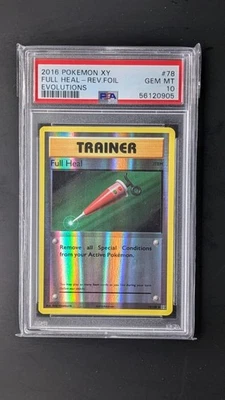 Full Heal - 78/108 - Reverse Holo - XY Evolutions - 2016 - Pokemon - PSA 10 - Image 1 of 2