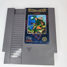 COMMANDO - Nintendo Entertainment System NES Authentic 5 Screw Tested Works