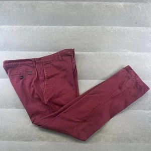 Quiksilver Jeans Camp Button Uomo 33x30 Rosso Regular Fit Cotone Y2K Vintage - Foto 1 di 10