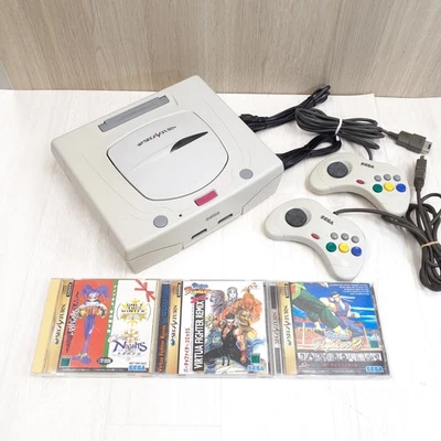 SEGA SATURN console with 2 controllers & 3 games Japanese System tested W118 - Image 1 of 4