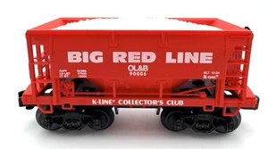 K-Line Collectors Club Omaha Lincoln & Beatrice Big Red Line Ore Car in scatola originale - Foto 1 di 10
